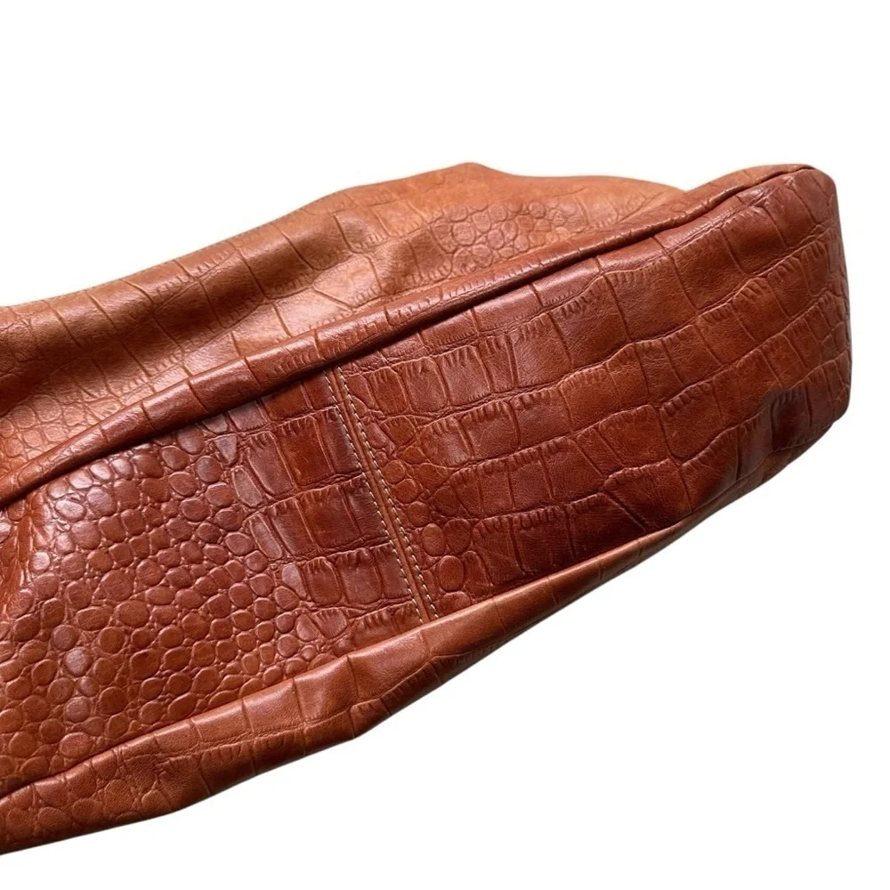 Margot Alexandra Stirrup Leather Hobo Bag, Brown